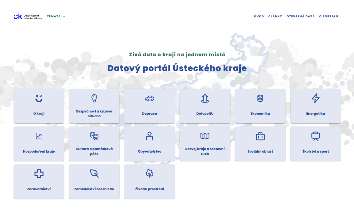 Datový portál homepage